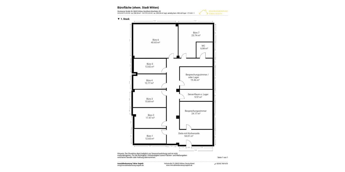 Gewerbeobjekt Witten Annen - 1.620&euro; | Angebot:22607668