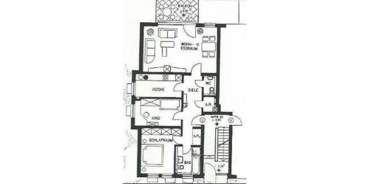 Hochparterre Lüdenscheid Staberg - 3 Zimmer, 83 m&sup2;, 805&euro; | Angebot:25875940