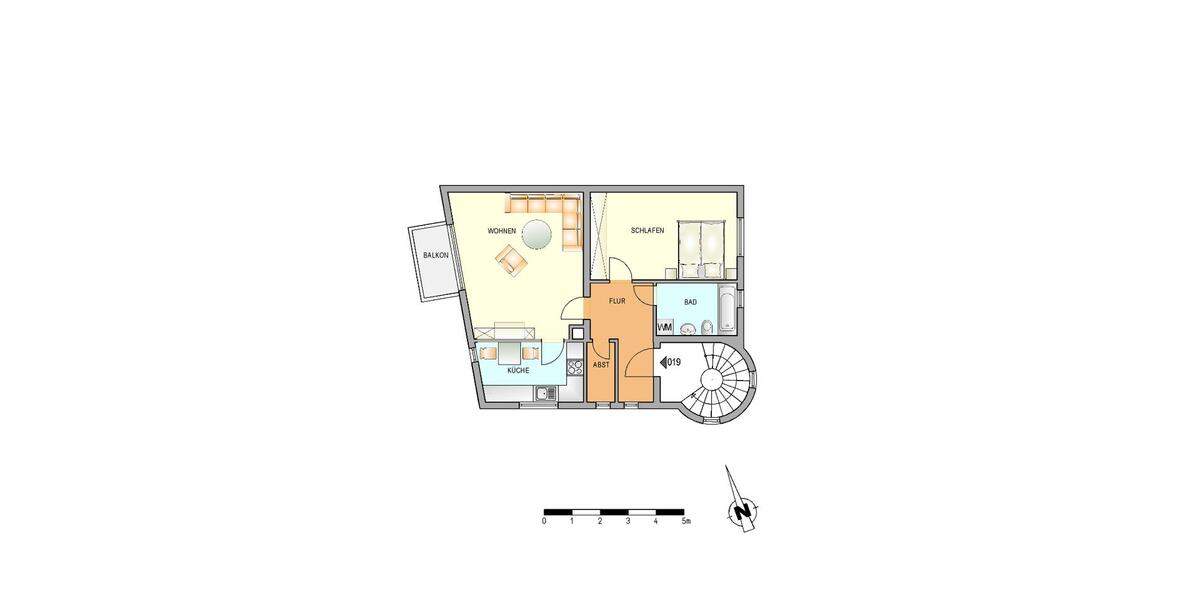 Etagenwohnung Remscheid Gemarkung Bergisch Born - 2 Zimmer, 62 m&sup2;, 334&euro; | Angebot:26585759