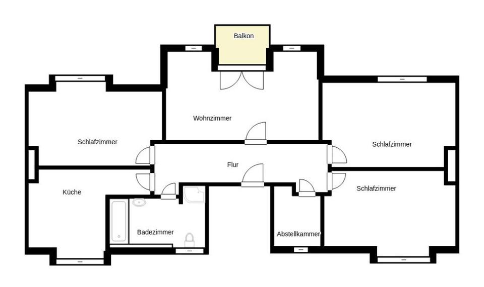 Dachgeschoßwohnung Dortmund Brackel - 4 Zimmer, 95 m&sup2;, 729&euro; | Angebot:25539416