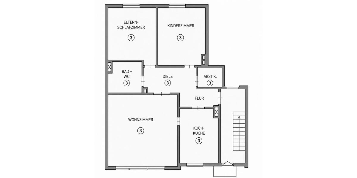 Erdgeschoßwohnung Hagen Dahl - 3.5 Zimmer, 60 m&sup2;, 620&euro; | Angebot:26416918