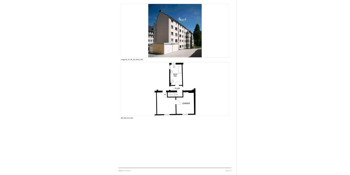 Dachgeschoßwohnung Hagen Hagen-Nord - 2 Zimmer, 38 m&sup2;, 152&euro; | Angebot:27541050