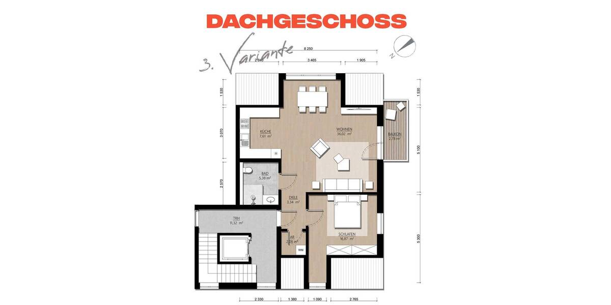 Etagenwohnung Velbert Nierenhof - 2 Zimmer, 74 m&sup2;, 259.000&euro; | Angebot:25666090