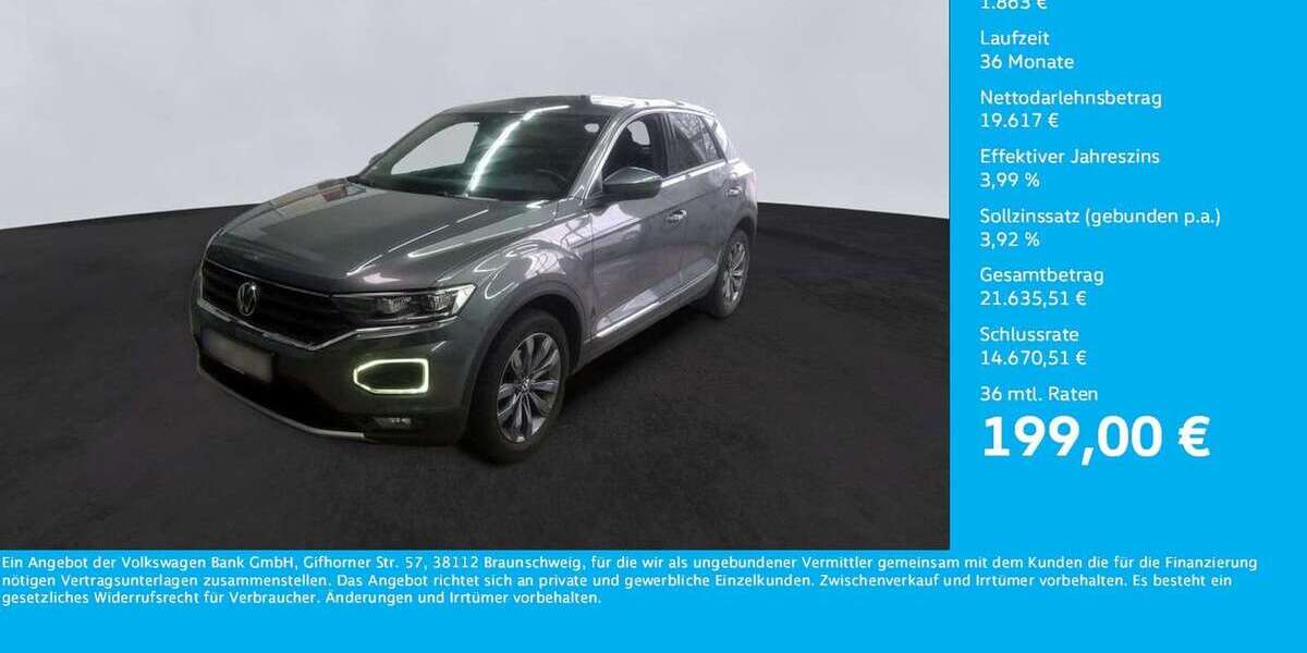 VW T-Roc 52.102 km 21.480 &euro; Dortmund-Marten 44379