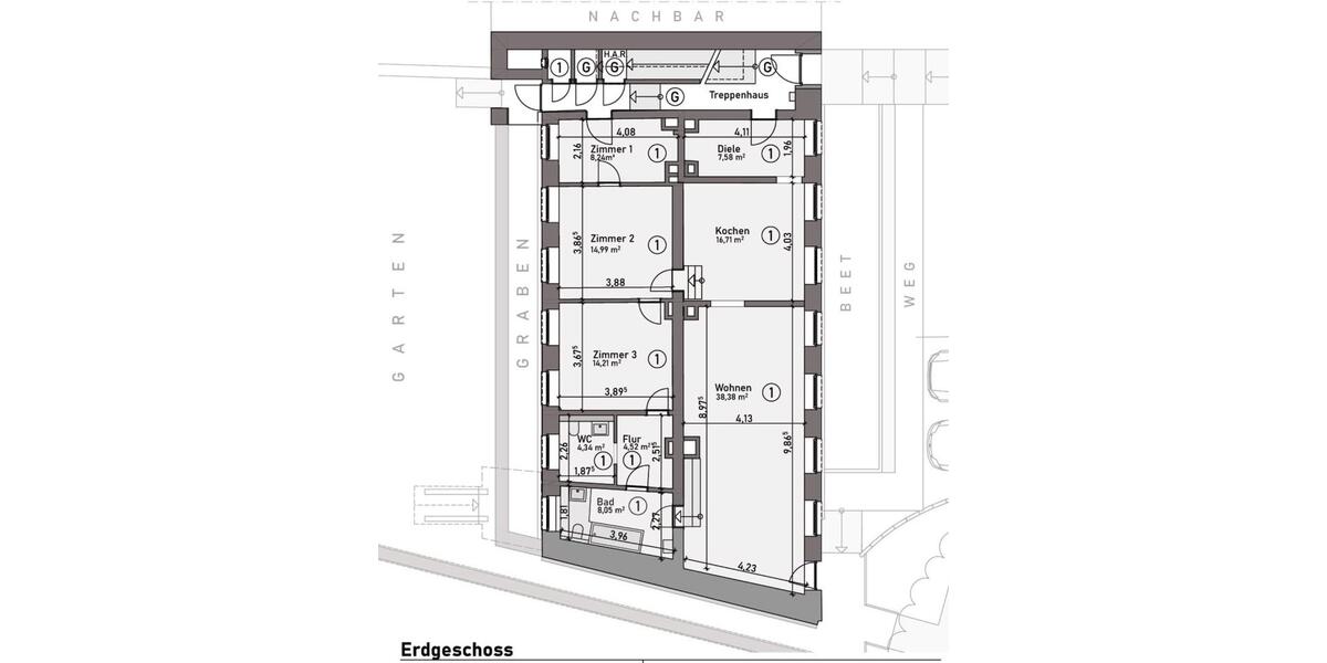 Mehrfamilienhaus, Wohnhaus Wuppertal Elberfeld - 16 Zimmer, 390 m&sup2;, 747.000&euro; | Angebot:25365718