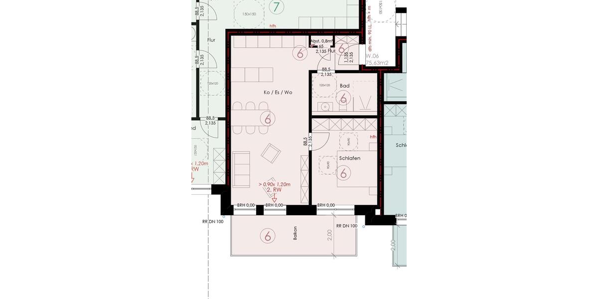 Etagenwohnung Dortmund Brackel - 2.5 Zimmer, 76 m&sup2;, 1.040&euro; | Angebot:25959355