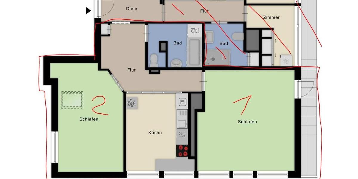 Dachgeschoßwohnung Wuppertal Elberfeld - 2 Zimmer, 80 m&sup2;, 792&euro; | Angebot:26580745