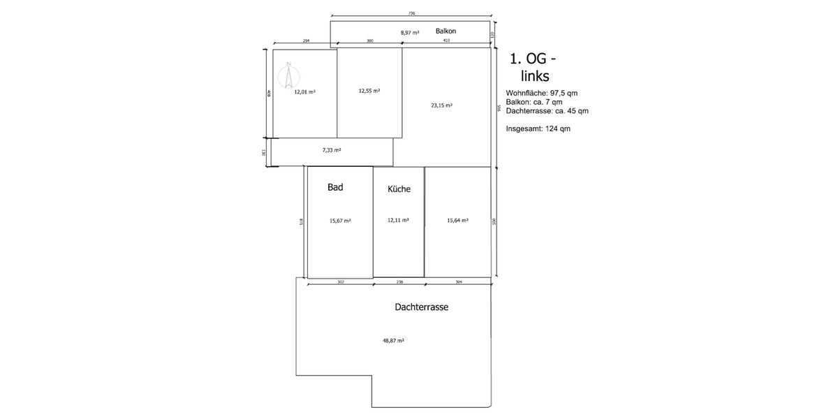 Etagenwohnung Schwerte - 4 Zimmer, 126 m&sup2;, 1.150&euro; | Angebot:25569593