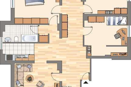 Wohnung Dortmund Scharnhorst - 4 Zimmer, 112 m&sup2;, 829&euro; | Angebot:27738580