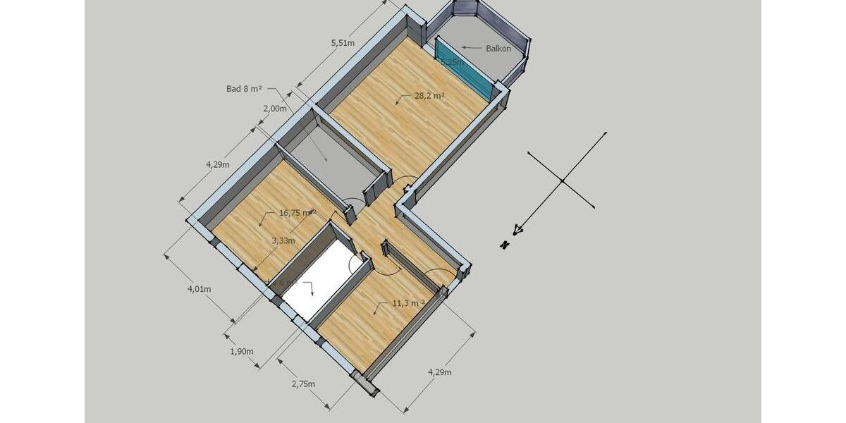 Etagenwohnung Wuppertal Gemarkung Langerfeld - 3 Zimmer, 81 m&sup2;, 180.000&euro; | Angebot:26084761