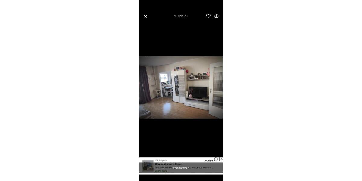 Etagenwohnung Wuppertal Elberfeld - 1.5 Zimmer, 41 m&sup2;, 620&euro; | Angebot:26703655