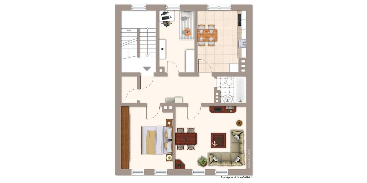 Etagenwohnung Bochum - 3 Zimmer, 80 m&sup2;, 1.100&euro; | Angebot:24930520