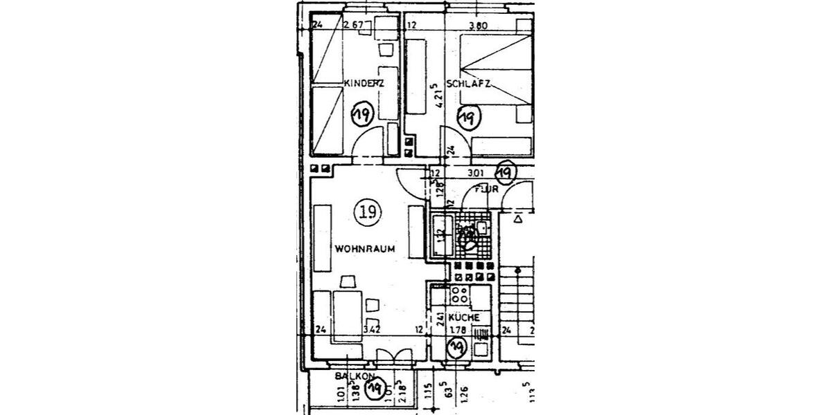 Etagenwohnung Dortmund Eving - 3.5 Zimmer, 56 m&sup2;, 550&euro; | Angebot:25944920