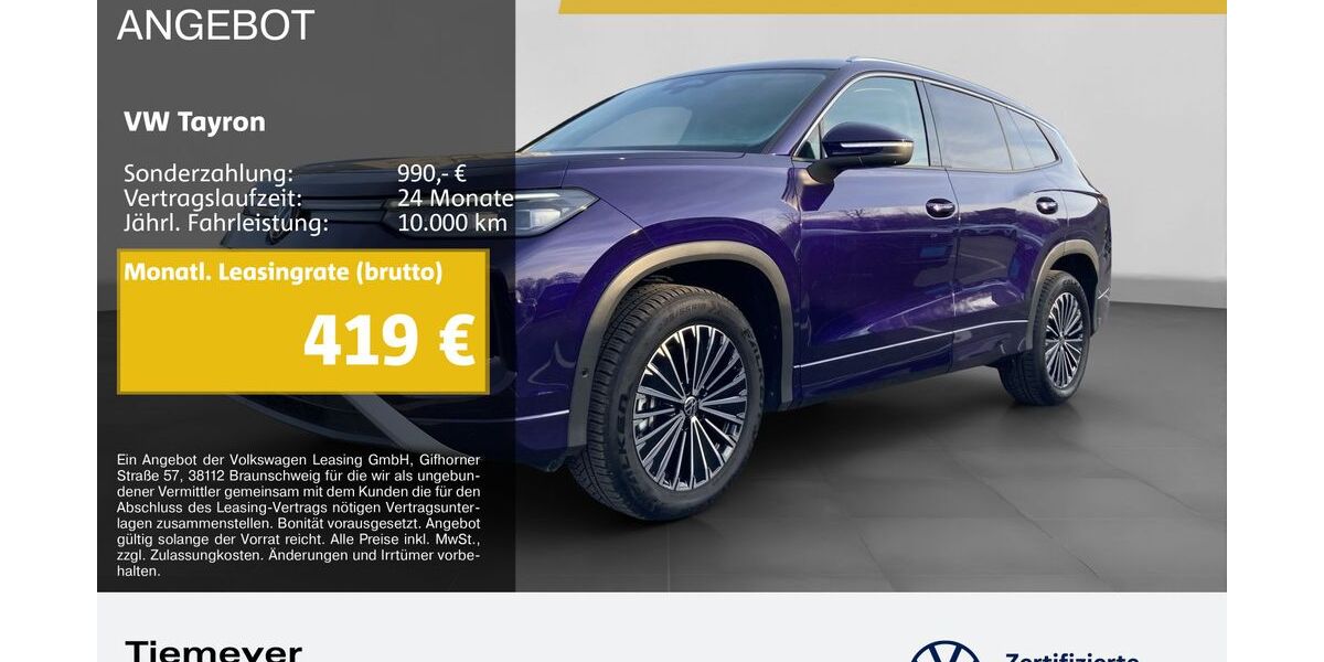 VW Tayron 15.110 km 36.970 &euro; Bochum 44892