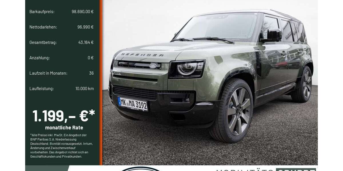 Land Rover Defender 3.574 km 99.990 &euro; Lüdenscheid 58507