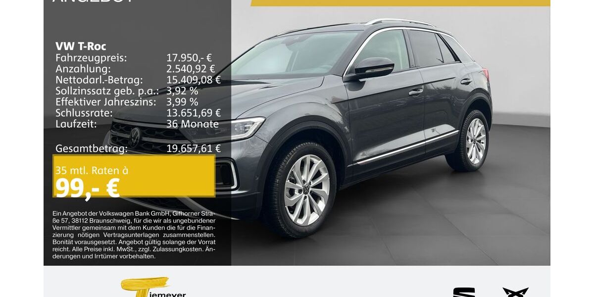 VW T-Roc 47.867 km 17.950 &euro; Hemer 58675