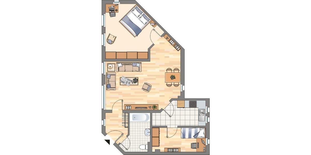 Erdgeschoßwohnung Dortmund Hombruch - 2 Zimmer, 70 m&sup2;, 318&euro; | Angebot:24563706