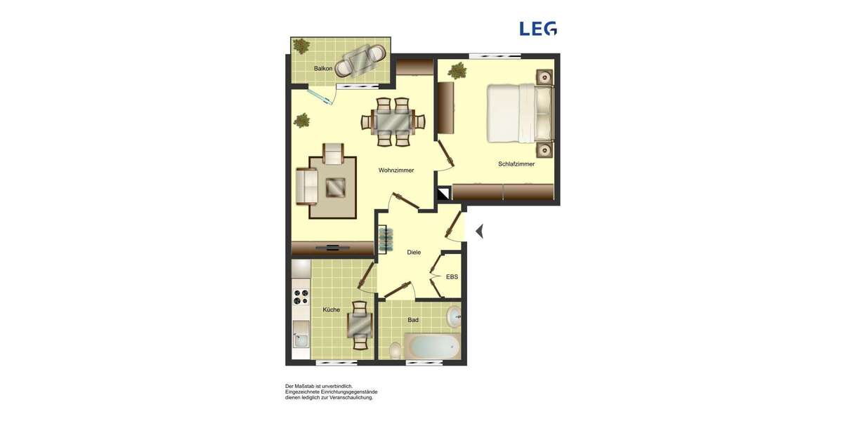 Etagenwohnung Unna - 2.5 Zimmer, 51 m&sup2;, 379&euro; | Angebot:26729539