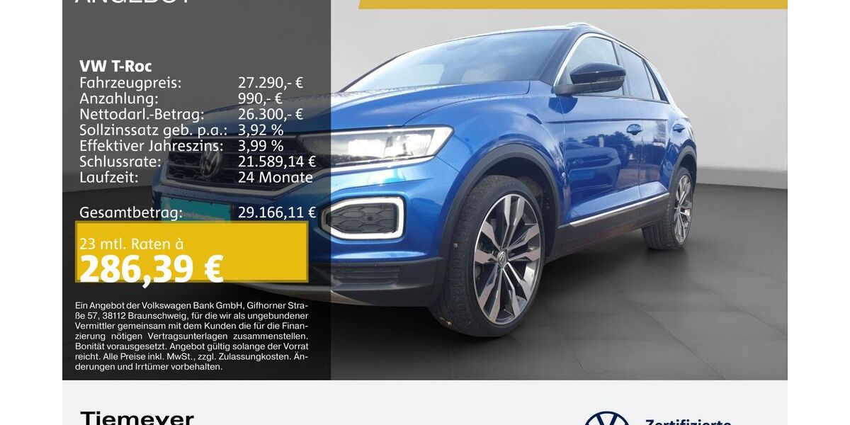VW T-Roc 62.285 km 26.570 &euro; Bochum 44892