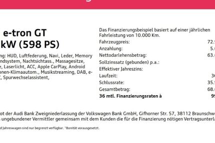 Audi e-tron GT 61.761 km 69.999 &euro; Wuppertal 42109