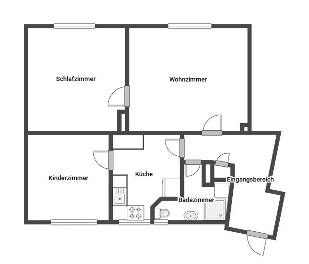 Etagenwohnung Dortmund Hörde - 3 Zimmer, 74 m&sup2;, 654&euro; | Angebot:25252388