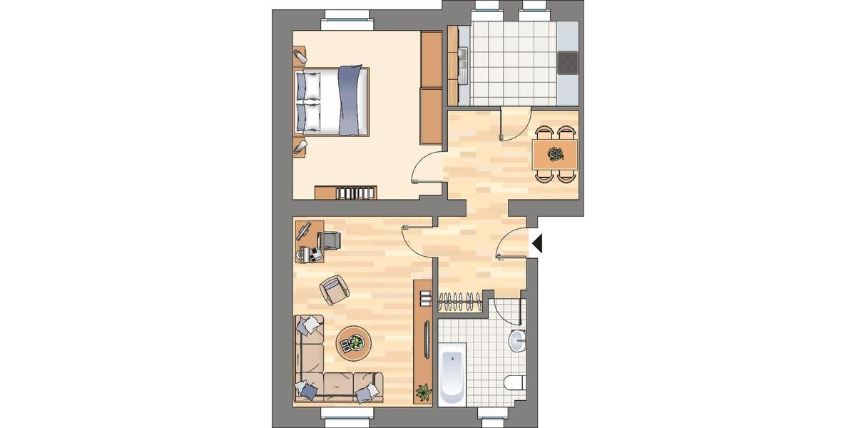 Etagenwohnung Dortmund Bövinghausen - 2.5 Zimmer, 64 m&sup2;, 475&euro; | Angebot:24474017