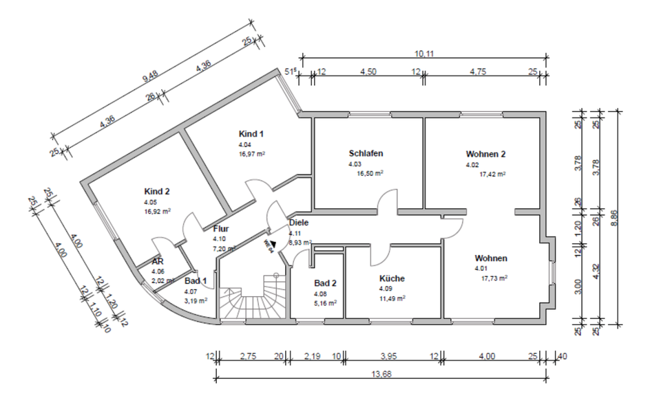 Etagenwohnung Lüdenscheid - 4 Zimmer, 125 m&sup2;, 890&euro; | Angebot:25813876