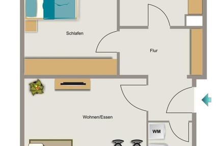 Wohnung Dortmund Innenstadt Nord - 2.5 Zimmer, 56 m&sup2;, 494&euro; | Angebot:25995736