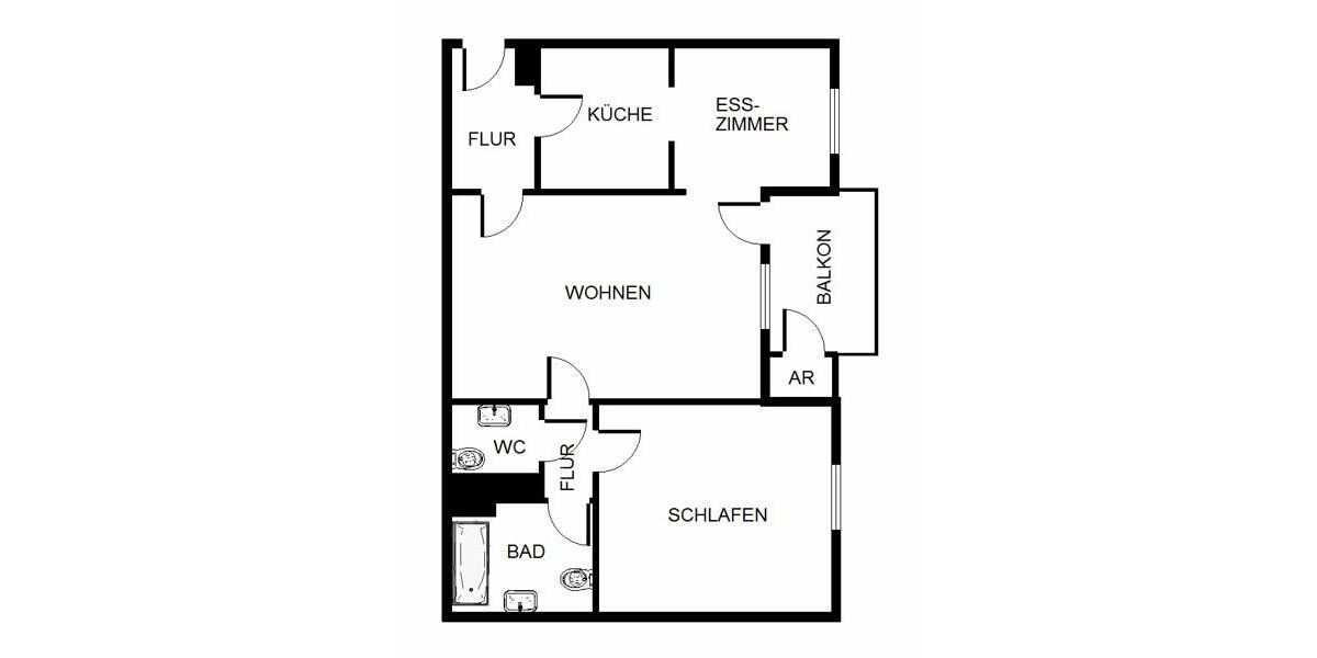 Etagenwohnung Dortmund Huckarde - 2 Zimmer, 63 m&sup2;, 570&euro; | Angebot:25337312