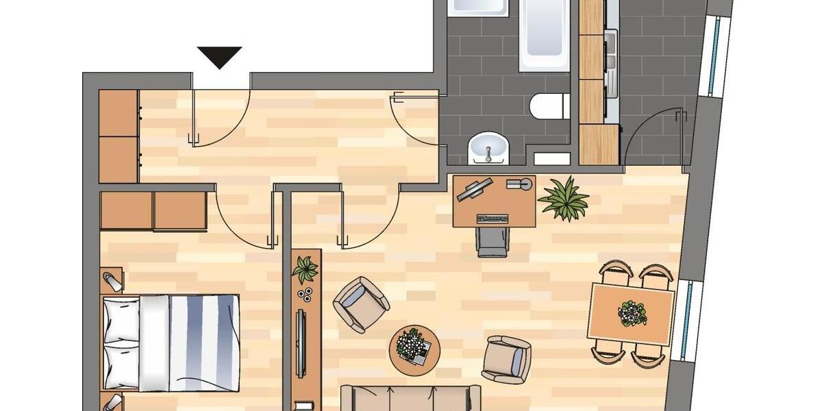 Etagenwohnung Dortmund Hombruch - 2 Zimmer, 48 m&sup2;, 425&euro; | Angebot:26035177