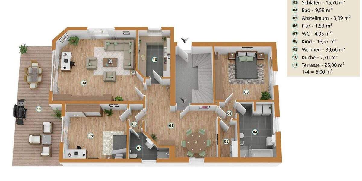 Etagenwohnung Dortmund Kirchhörde - 3 Zimmer, 115 m&sup2;, 1.100&euro; | Angebot:25665919