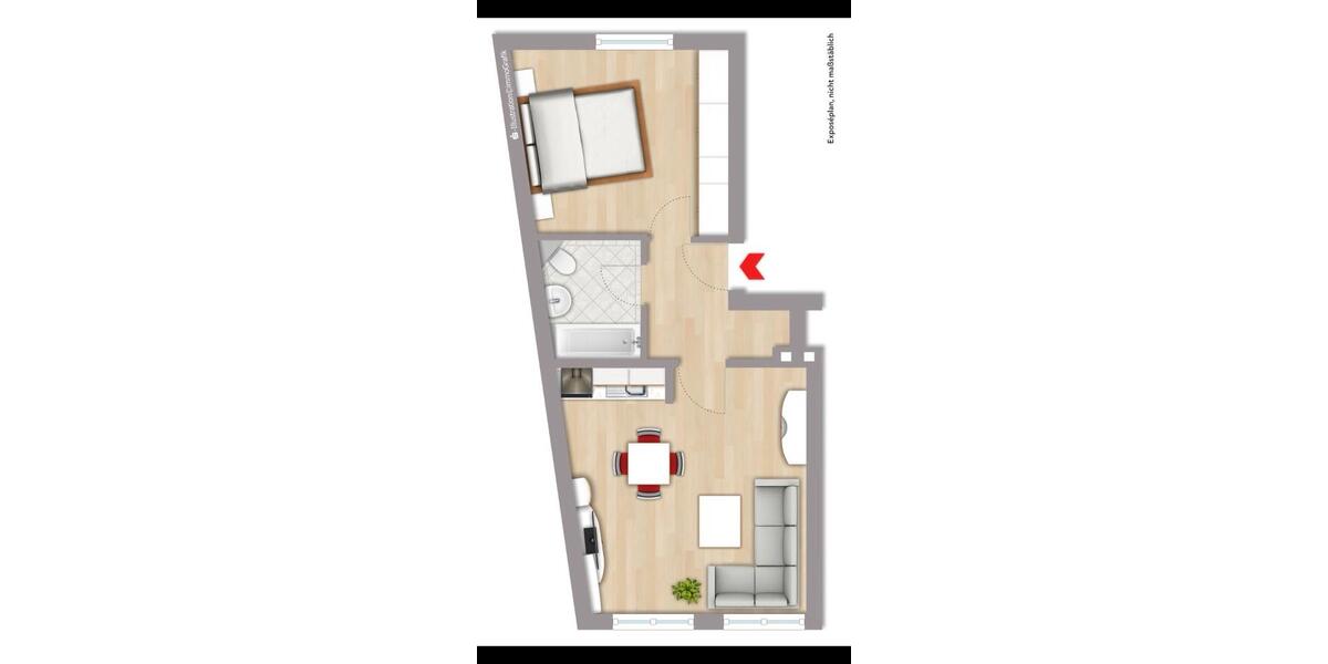 Etagenwohnung Wuppertal Gemarkung Langerfeld - 2 Zimmer, 40 m&sup2;, 86.000&euro; | Angebot:27627661