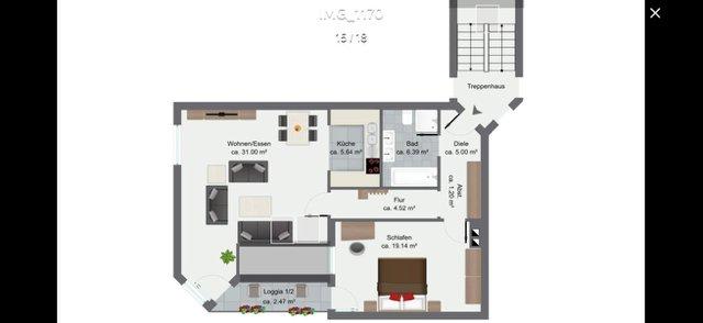 Dachgeschoßwohnung Holzwickede - 2.5 Zimmer, 75 m&sup2;, 750&euro; | Angebot:26669656