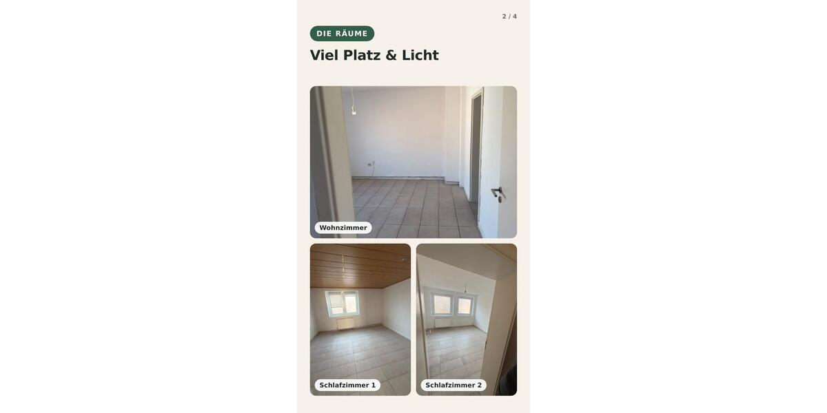 Etagenwohnung Hagen Dahl - 3 Zimmer, 57 m&sup2;, 540&euro; | Angebot:27600485