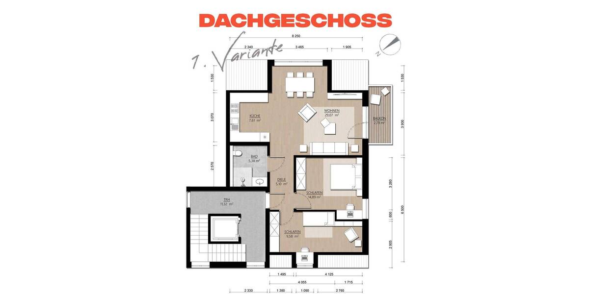 Etagenwohnung Velbert Nierenhof - 2 Zimmer, 74 m&sup2;, 259.000&euro; | Angebot:25666090