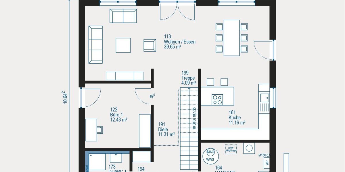Modern geplantes Einfamilienhaus - Viel Raum für individuelle Wohnideen - Einfamilienhaus Wuppertal Gemarkung Nächstebreck | Angebot:27698491