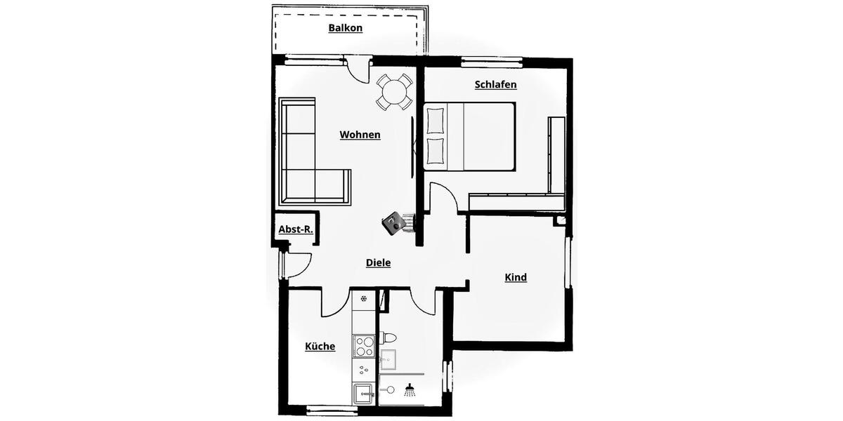 Etagenwohnung Bochum Bochum-Mitte - 3.5 Zimmer, 70 m&sup2;, 239.000&euro; | Angebot:27073241