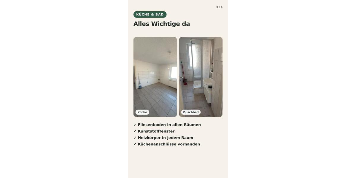Etagenwohnung Hagen Dahl - 3 Zimmer, 57 m&sup2;, 540&euro; | Angebot:27600485