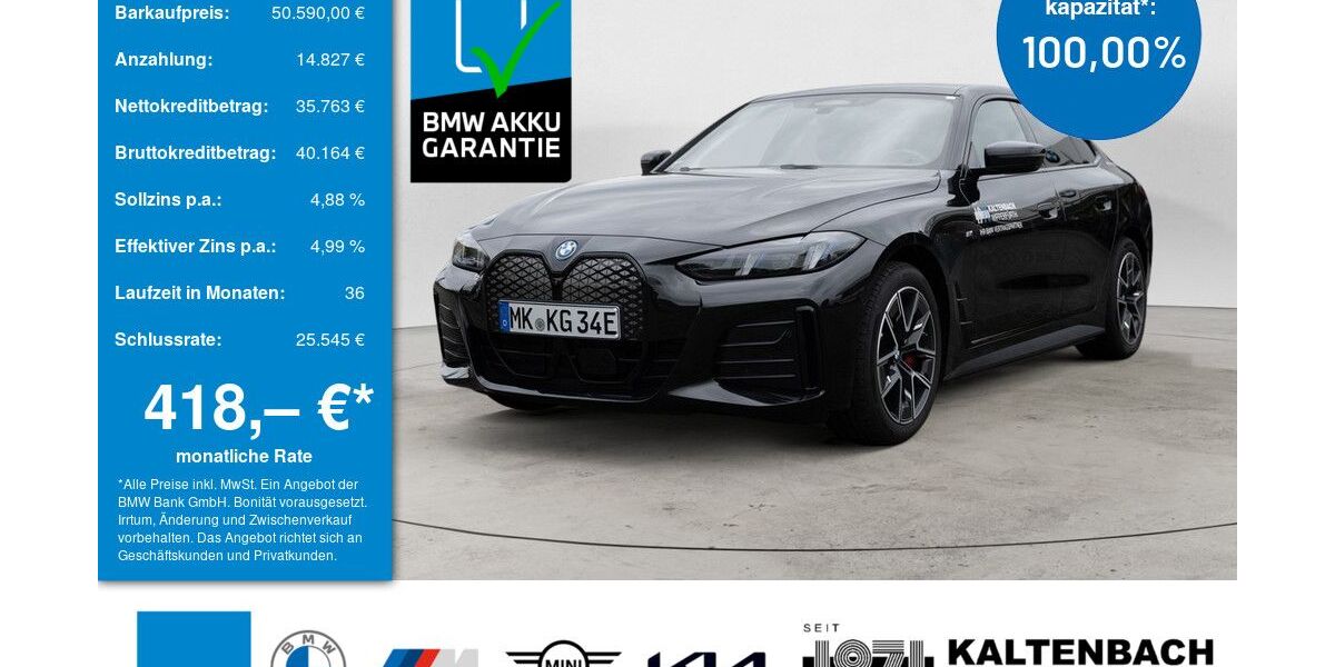 BMW i4 18.900 km 50.590 &euro; Wipperfürth/Hämmern 51688