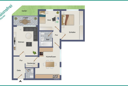 HÜBSCHE 3-ZIMMER-EIGENTUMSWOHNUNG MIT TOLLEM ZUSCHNITT UND BALKON IN RADEVORMWALD, PROVISIONSFREI! - Wohnung Radevormwald | Angebot:26645710