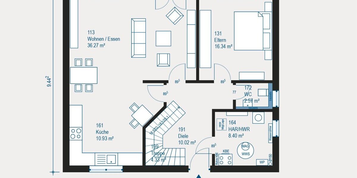 Geplantes Einfamilienhaus in Wuppertal - Flexibler Ausbau trifft gehobene Qualität - Einfamilienhaus Wuppertal Dönberg | Angebot:27642568