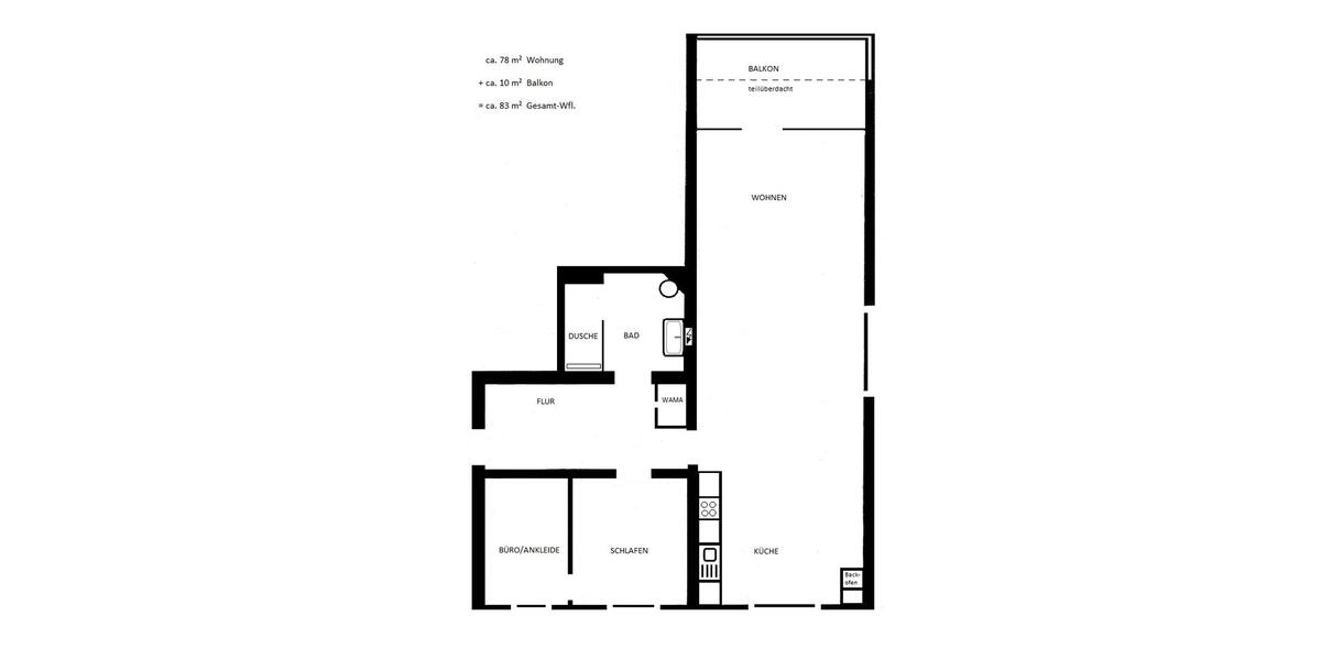 Etagenwohnung Dortmund Brackel - 3 Zimmer, 83 m&sup2;, 830&euro; | Angebot:26023926