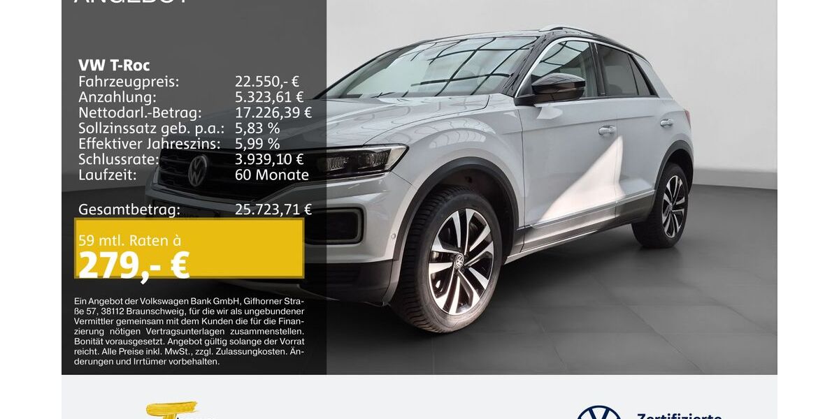 VW T-Roc 51.316 km 21.980 &euro; Lüdenscheid 58507