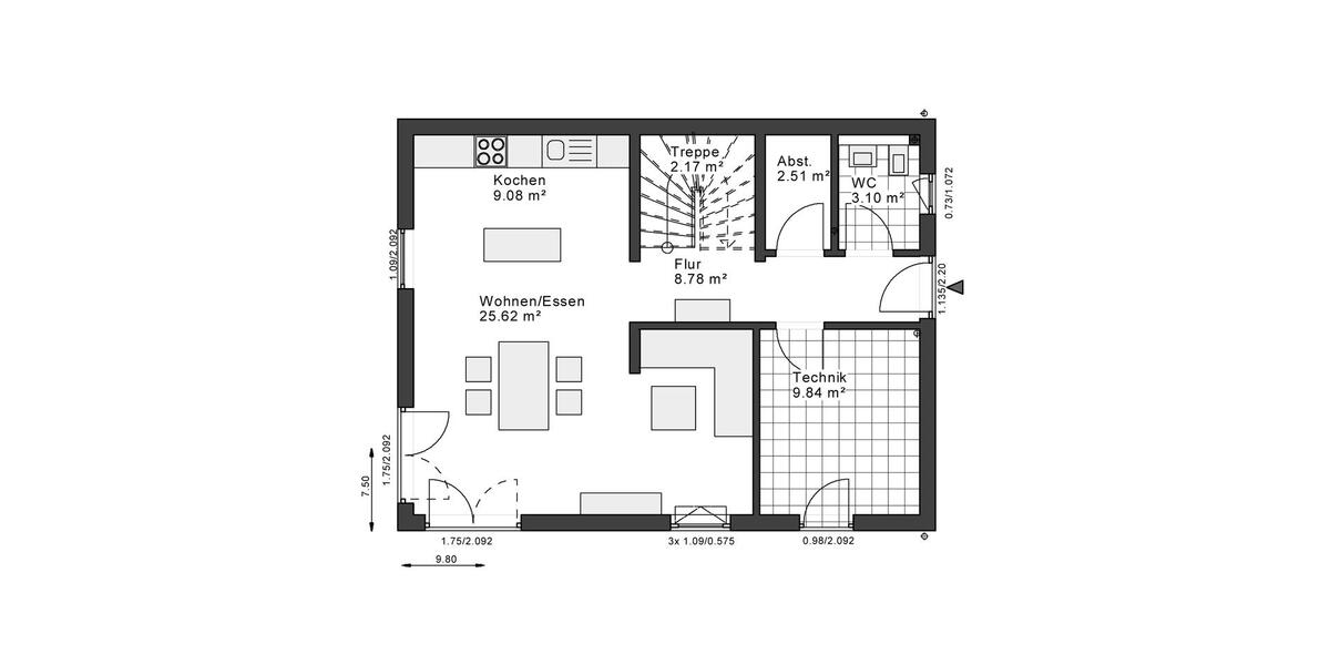 Einfamilienhaus Lünen - 3 Zimmer, 120 m&sup2;, 1.580&euro; | Angebot:26663232