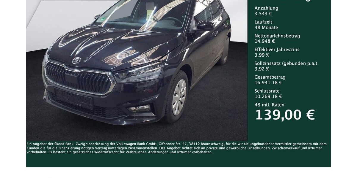 Skoda Fabia 15.364 km 18.323 &euro; Dortmund 44269