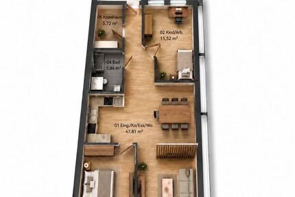 Wohnung Lüdenscheid - 3 Zimmer, 90 m&sup2;, 215.000&euro; | Angebot:26852858