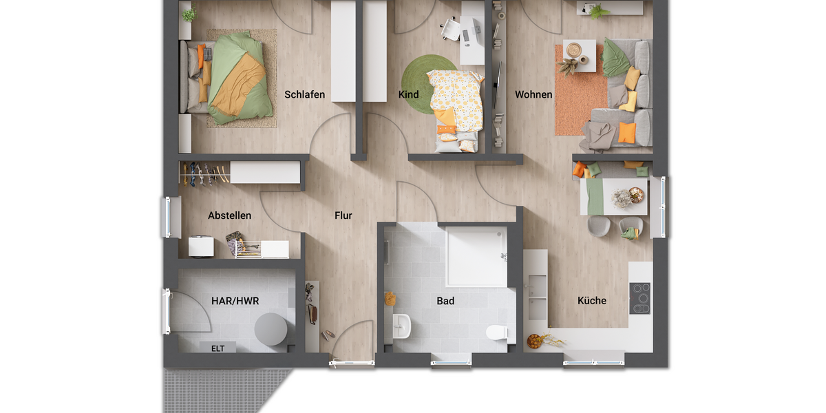 Etagenwohnung Bochum Bochum-Südwest - 3 Zimmer, 93 m&sup2;, 509.137&euro; | Angebot:20197386