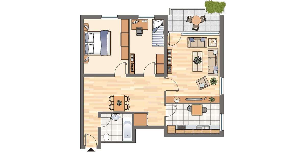 Etagenwohnung Kamen Methler - 3 Zimmer, 83 m&sup2;, 396&euro; | Angebot:21544734