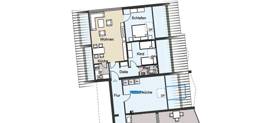 3 Zi, Kü, B. Ruhig gelegen am Waldrand - Dachgeschoßwohnung Lüdenscheid Brügge | Angebot:27120087