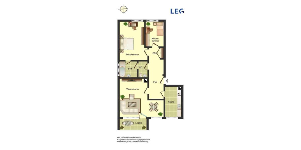 Etagenwohnung Unna - 3.5 Zimmer, 66 m&sup2;, 509&euro; | Angebot:27723191
